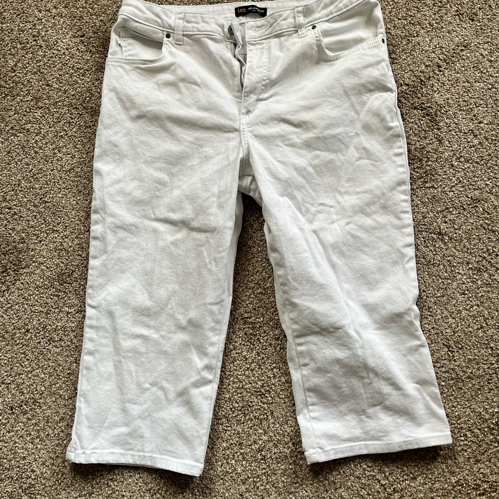 Lee White Denim Capri Pants